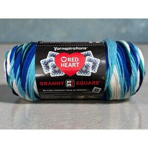 Red Heart Yarn | Granny Square | Yarnspirations | Soft White - Frigid | 8.8 oz
